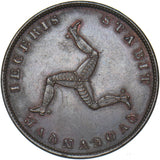 1839 Isle Of Man Halfpenny - Victoria Copper Coin - Very Nice