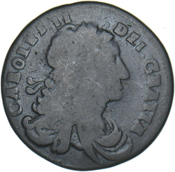 1682 Ireland Halfpenny - Charles II Copper Coin