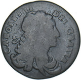1682 Ireland Halfpenny - Charles II Copper Coin