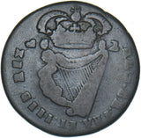 1682 Ireland Halfpenny - Charles II Copper Coin