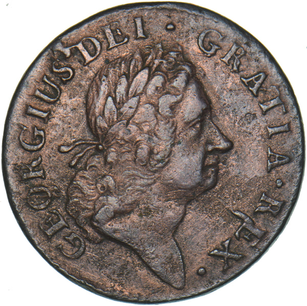 1723 Ireland Halfpenny - George I Copper Coin - Nice