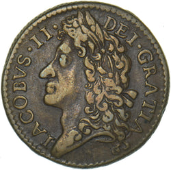 1689 Ireland Gunmoney Shilling (Sep) - James II Copper/Brass Coin - Nice
