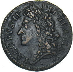 1690 Ireland Gunmoney Large Shilling (Apr.) - James II Copper/Brass Coin - Nice