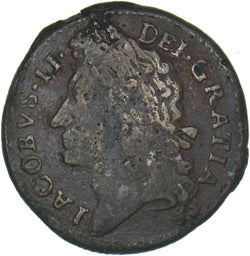 1690 Ireland Gunmoney Shilling (Apr:) - James II Copper/Brass Coin