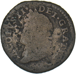 1690 Ireland Gunmoney Shilling (Sep:) - James II Copper/Brass Coin