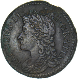 1689 Ireland Gunmoney Sixpence (Aug) - James II Copper/Brass Coin - Nice