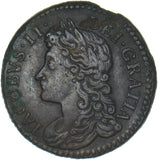 1689 Ireland Gunmoney Sixpence (Aug) - James II Copper/Brass Coin - Nice