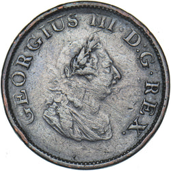 1805 Ireland Halfpenny - George III Copper Coin