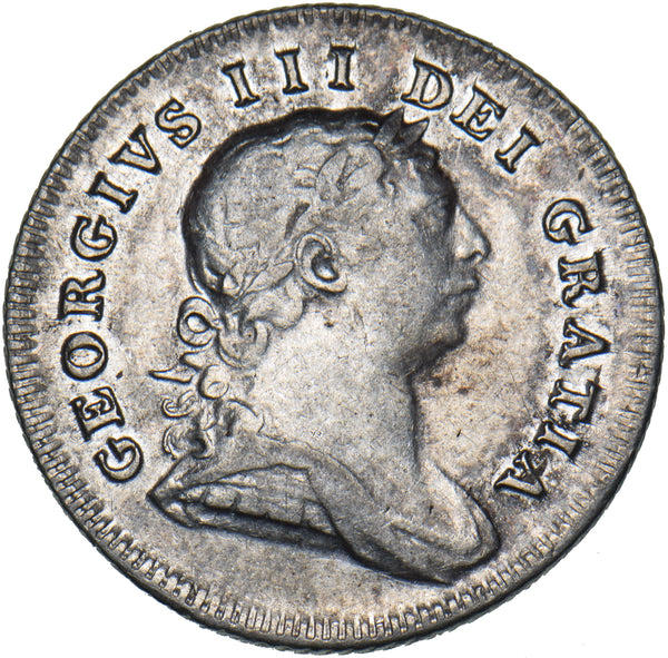 1805 Ireland 10 Pence Bank Token - George III Silver Coin - Nice