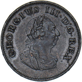 1806 Ireland Farthing - George III Copper Coin - Nice