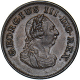 1806 Ireland Farthing - George III Copper Coin - Very Nice