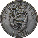 1823 Ireland Halfpenny - George IV Copper Coin - Nice