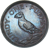1929 Lundy Puffin - Martin Coles Harman Bronze Coin - Very Nice