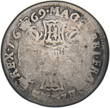 1669 Scotland 1 Merk - Charles II Silver Coin