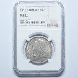 1901 Halfcrown (NGC MS 62) - Victoria British Silver Coin - Superb