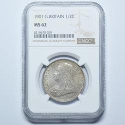 1901 Halfcrown (NGC MS 62) - Victoria British Silver Coin - Superb