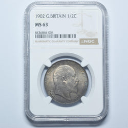1902 Halfcrown (NGC MS 63) - Edward VII British Silver Coin - Superb