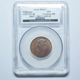 1891 Halfpenny (CGS UNC 80) - Victoria British Bronze Coin - Superb