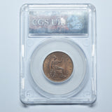 1891 Halfpenny (CGS UNC 80) - Victoria British Bronze Coin - Superb