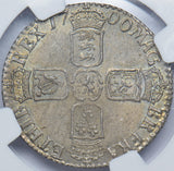 1700 Shilling (No Stops Rv. NGC MS63) - William III British Silver Coin - Superb