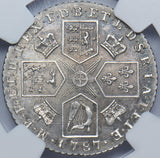 1787 Shilling (NGC MS 62) - George III British Silver Coin - Superb