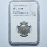 1902 Matt Proof Shilling (NGC PF 62) - Edward VII British Silver Coin - Superb