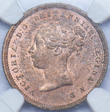 1851 Half Farthing (NGC MS 62 RB) - Victoria British Copper Coin - Superb