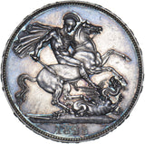 1821 Crown - George IV British Silver Coin - Very Nice