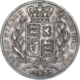 1844 Crown (Cinquefoil Stops) - Victoria British Silver Coin - Nice