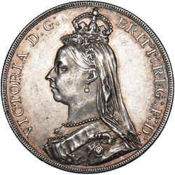 1887 Crown - Victoria British Silver Coin - Very Nice