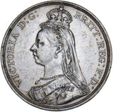 1887 Crown - Victoria British Silver Coin - Nice