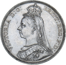 1887 Crown - Victoria British Silver Coin - Nice