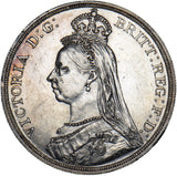 1887 Crown - Victoria British Silver Coin - Very Nice