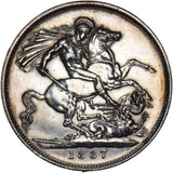 1887 Crown (Edge Holed) - Victoria British Silver Coin