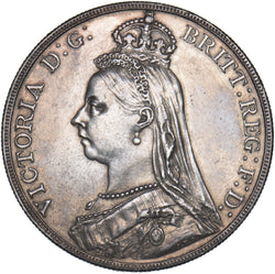 1887 Crown - Victoria British Silver Coin - Very Nice