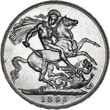 1895 LIX Crown - Victoria British Silver Coin - Very Nice