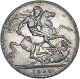 1896 LX Crown - Victoria British Silver Coin