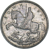 1935 Crown - George V British Silver Coin - Nice