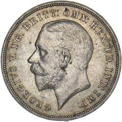 1935 Crown - George V British Silver Coin - Very Nice