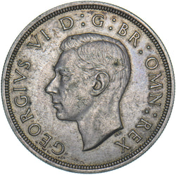 1937 Crown - George VI British Silver Coin - Very Nice