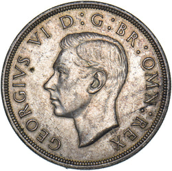1937 Crown - George VI British Silver Coin - Very Nice
