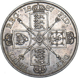 1887 Double Florin (Roman 1) - Victoria British Silver Coin - Very Nice