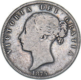 1875 Halfcrown - Victoria British Silver Coin