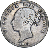 1878 Halfcrown - Victoria British Silver Coin
