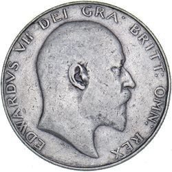 1908 Halfcrown - Edward VII British Silver Coin