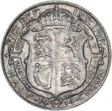 1914 Halfcrown - George V British Silver Coin - Very Nice