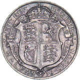1916 Halfcrown - George V British Silver Coin - Very Nice