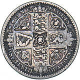1849 Godless Florin (WW Obliterated.) - Victoria British Silver Coin