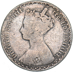 1859 Gothic Florin - Victoria British Silver Coin