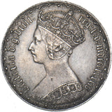 1884 Gothic Florin - Victoria British Silver Coin - Very Nice